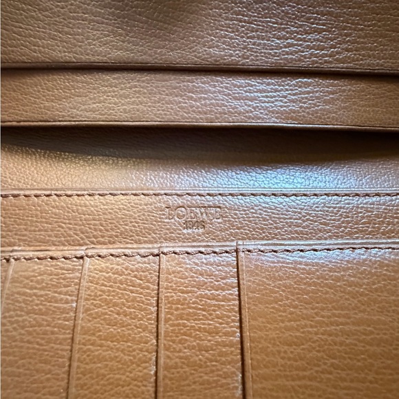 LOEWE Velazquez Embossed Leather Long Wallet Mini Wallet BEAUTIFUL! W/Chain - Picture 10 of 17